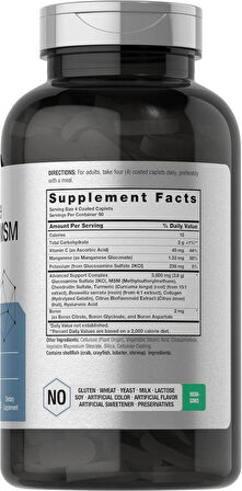Horbäach Glucosamine Chondroitin MSM 3600 mg 360 Caplets Advanced Formula with Turmeric