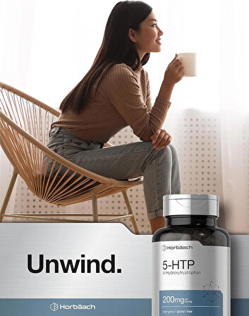 Horbäach 5-HTP Hydroxytryptophan Griffonia Simplicifolia 200mg 180 Caps