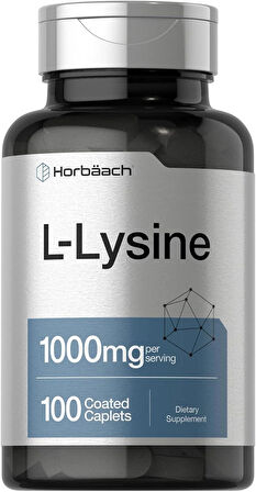 Horbäach L-Lysine Lizin 1000mg Essential Amino Acid 100 Tablet