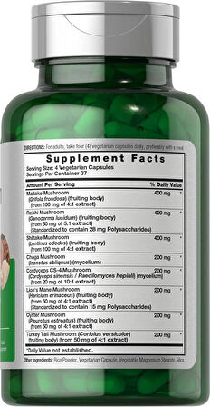 Horbaach Mushroom Complex Reishi, Chaga, Lions Mane 150 Caps