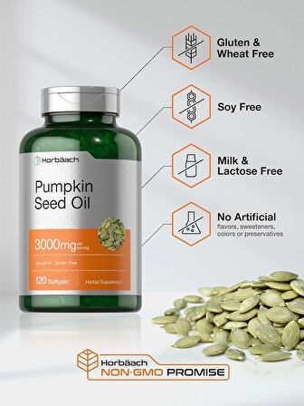Horbäach Pumpkin Seed Oil 3000mg 120 Softgel