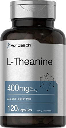 Horbaach L-Theanine 400mg per serving 120 Capsules