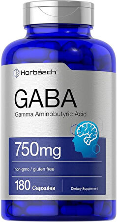 Horbäach GABA 750mg | 180 Capsules