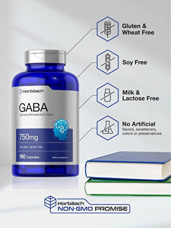 Horbäach GABA 750mg | 180 Capsules