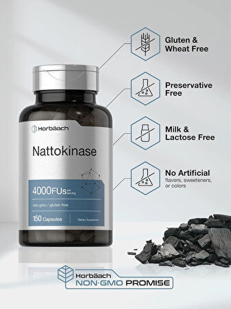 Horbäach Nattokinase 4000 FU | 150 Capsules