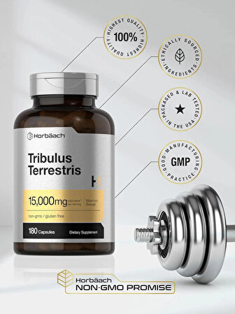 Horbäach Tribulus Terrestris 15000mg per serving | 180 Caps