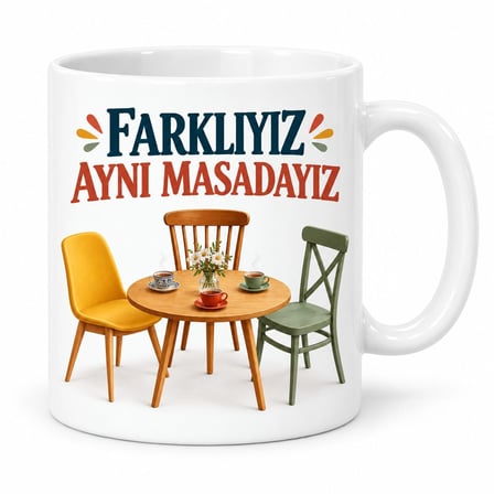 Hoşgörü Molası Tasarımlı Porselen Kupa - MODEL 736