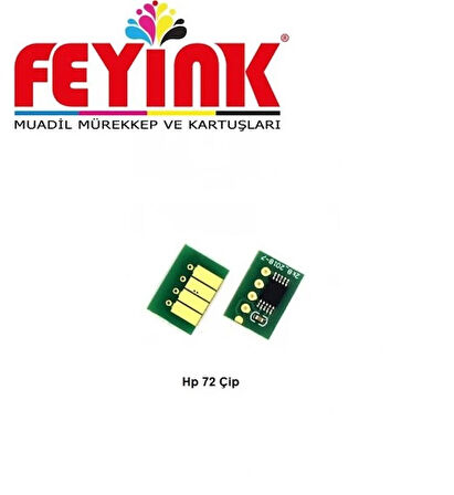 Feyink® Hp 72 Yellow (Y) Çip Resetleyicili T610/T770/T790/T795/T1300/T2300 Chip							