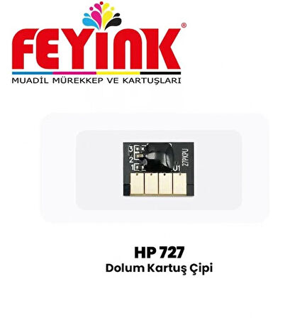 Feyink® Hp 727 (F9J77A)-(B3P20A) Magenta (M) Çip 300ml T920/T930/T1500/T2500/T2530 Chip							