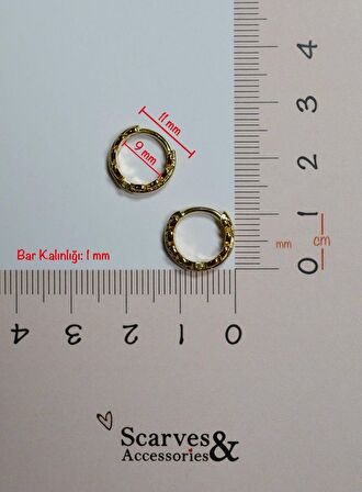 Yaprak Model Piercing Helix Kıkırdak Lob Gold Renk