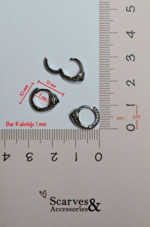 Gümüş Renkli Yılan Piercing Tragus Helix Kıkırdak Üst Lob
