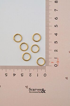 Gold Renk Burgu Kıvrımlı Çelik Halka Tragus Piercing Helix Kıkırdak Lob