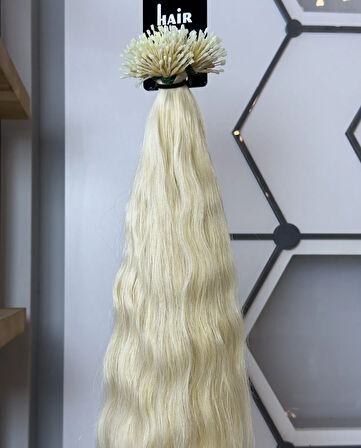 HairPim Selection (0.8 Gr) Doğal Dalga Platin 50 Adet 70 Cm Yeni Nesil Kaynak Saç HP348