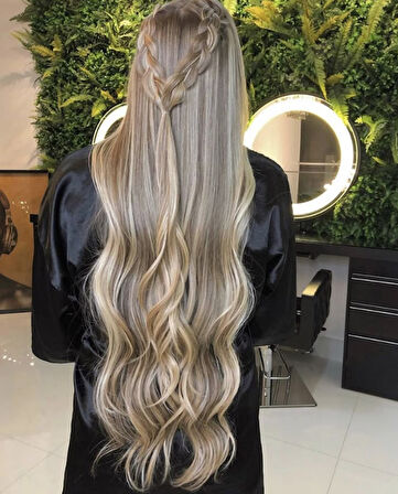 HairPim Professional (0.8 Gr) Bej Sarı Doğal Sombre 50 Adet 70 Cm Yeni Nesil Kaynak Saç HP465