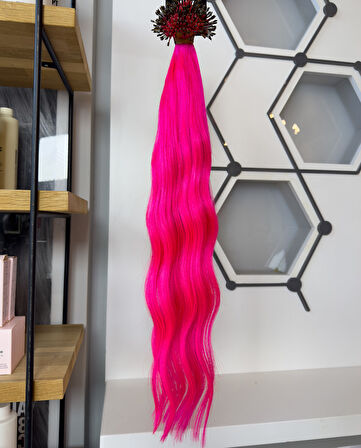 HairPim Rainbow (0.6 Gr) Pembe 50 Adet 70 Cm Yeni Nesil Kaynak Saç HP702