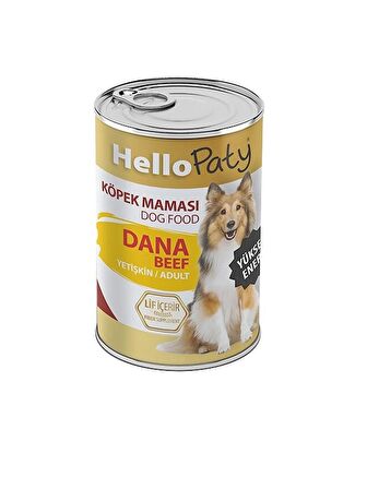 HELLO PATY YETİŞKİN DANA ETLI KÖPEK KONSERVE MAMASI 24 ADET X 415 GR