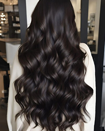 HairPim Wavy (0.6 Gr) Doğal Kestane 50 Adet 70 Cm Yeni Nesil Kaynak Saç HPD354