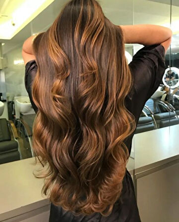 HairPim Professional (0.8 Gr) Kumral Bakır Sombre 50 Adet 70 Cm Yeni Nesil Kaynak Saç HPKBS367