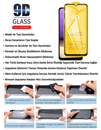 Samsung Galaxy A16 Ekran Koruyucu 9D Kırılmaz Cam - Extra Darbe Emici Etkin Koruma - Ekranı Tam Kaplar