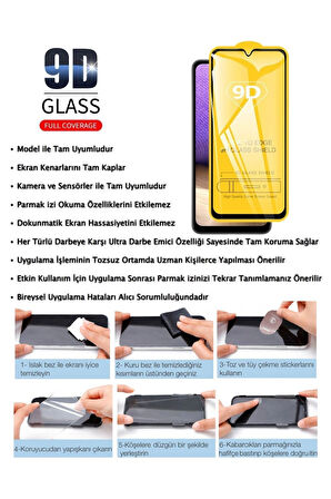 Realme C61 Ekran Koruyucu 9D Kırılmaz Cam - Extra Darbe Koruma - Ekranı Tam Kaplar