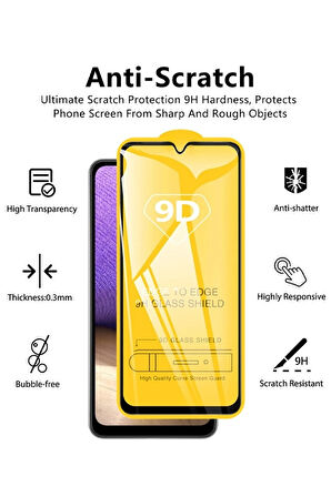 Realme C61 Ekran Koruyucu 9D Kırılmaz Cam - Extra Darbe Koruma - Ekranı Tam Kaplar