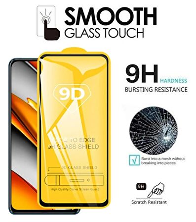 Poco X5 Pro 5G Ekran Koruyucu 9D Kırılmaz Cam Ultra Darbe Emici Etkin Koruma Ekranı Tam Kaplar