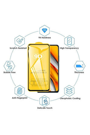 ZTE Blade V70 Ekran Koruyucu 9D Kırılmaz Cam - Extra Darbe Koruma - Ekranı Tam Kaplar