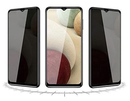 Realme C11 Hayalet Ekran Koruyucu 6D Kırılmaz Cam Gizlilik Korumalı - Ekranı Tam Kaplar - Ultra Darbe Emici Etkin Koruma