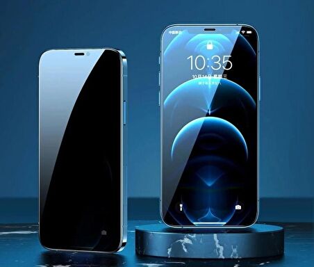 Apple iPhone 8 Plus Beyaz Hayalet Ekran Koruyucu 9D Kırılmaz Cam Gizlilik Korumalı - Ekranı Tam Kaplar