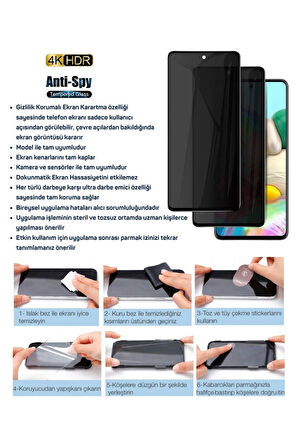 Poco F7 5G Hayalet Ekran Koruyucu 9D Kırılmaz Cam Gizlilik Korumalı - Extra Darbe Koruma - Ekranı Tam Kaplar