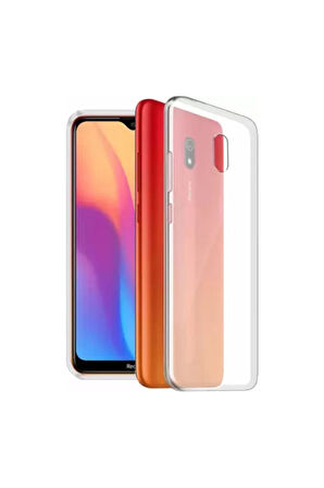 Redmi 8A Uyumlu Şeffaf Silikon Kılıf - Kamera Korumalı Esnek Tam Koruma Kapak