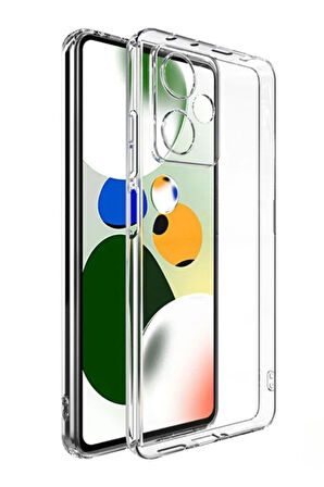 Redmi Note 14 Uyumlu Şeffaf Silikon Kılıf - Kamera Korumalı Esnek Tam Koruma Kapak