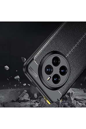 Honor Magic 7 Pro Uyumlu Silikon Kılıf Deri Desenli Kamera Korumalı Darbe Emici Autofocus Kapak