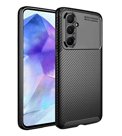 Samsung Galaxy S25 Uyumlu Silikon Kılıf Karbon Desenli Kamera Korumalı Darbe Emici Autofocus Kapak