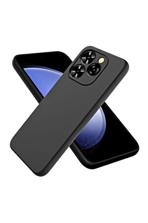 General Mobile GM Era 50 Uyumlu Silikon Kılıf - Kamera Korumalı Esnek Kapak - Siyah