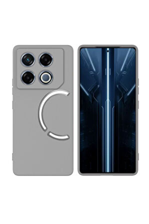 Infinix GT 20 Pro Uyumlu Silikon Kılıf - Kamera Korumalı Esnek Pastel Renk Kapak - Gri