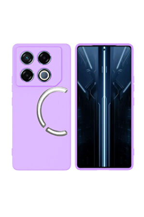 Infinix GT 20 Pro Uyumlu Silikon Kılıf - Kamera Korumalı Esnek Pastel Renk Kapak - Lila