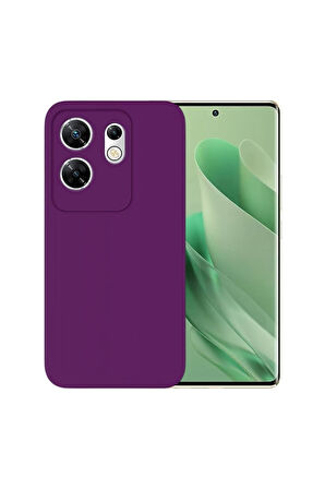 Infinix Zero 30 4G Uyumlu Silikon Kılıf - Kamera Korumalı Esnek Pastel Renk Kapak - Mor