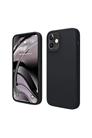 Apple iPhone 11 Uyumlu Silikon Kılıf - Pastel Renk Tonu Esnek Tam Koruma Kapak - Siyah