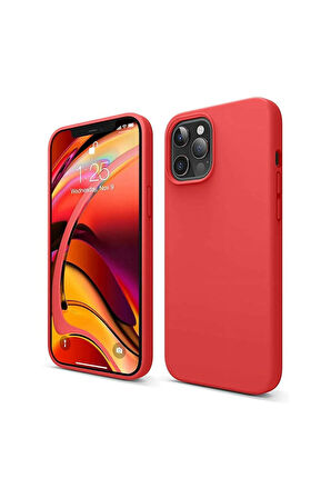 Apple iPhone 11 Pro Uyumlu Silikon Kılıf - Pastel Renk Tonu Esnek Tam Koruma Kapak - Kırmızı