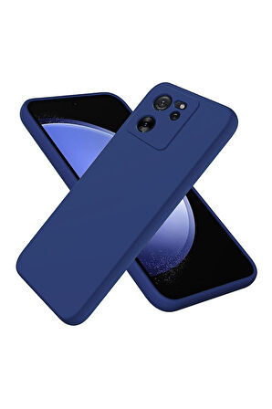 Xiaomi 13T Uyumlu Silikon Kılıf - Kamera Korumalı Esnek Pastel Renk Kapak - Lacivert