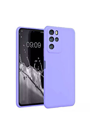Omix X700 Uyumlu Silikon Kılıf - Kamera Korumalı Esnek Pastel Renk Kapak - Lila