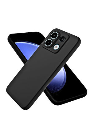 Poco X6 Uyumlu Silikon Kılıf - Kamera Korumalı Esnek Pastel Renk Kapak - Siyah
