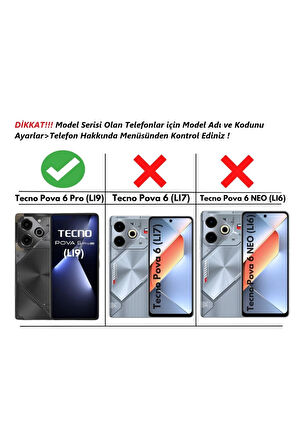Tecno Pova 6 Pro Uyumlu Silikon Kılıf - Kamera Korumalı Esnek Pastel Renk Kapak - Siyah