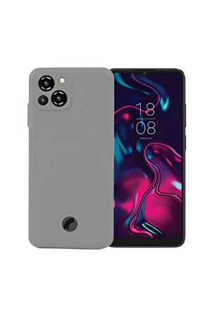 Reeder S23 Pro Max Uyumlu Silikon Kılıf - Kamera Korumalı Esnek Pastel Renk Kapak - Gri