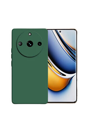 Realme 11 Pro Uyumlu Silikon Kılıf - Kamera Korumalı Esnek Pastel Renk Kapak - Yeşil