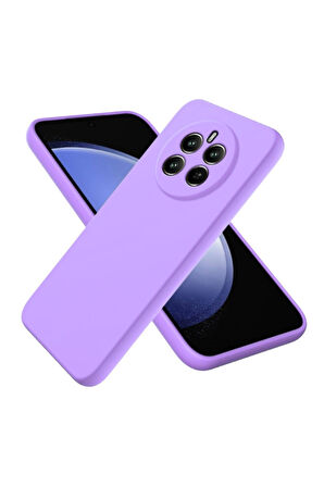 Realme 12 Pro Plus Uyumlu Silikon Kılıf - Kamera Korumalı Esnek Pastel Renk Kapak - Lila