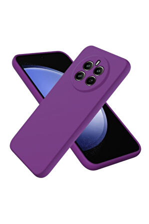 Realme 12 Pro Plus Uyumlu Silikon Kılıf - Kamera Korumalı Esnek Pastel Renk Kapak - Mor
