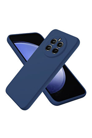 Realme 12 Plus Uyumlu Silikon Kılıf - Kamera Korumalı Esnek Pastel Renk Kapak - Lacivert