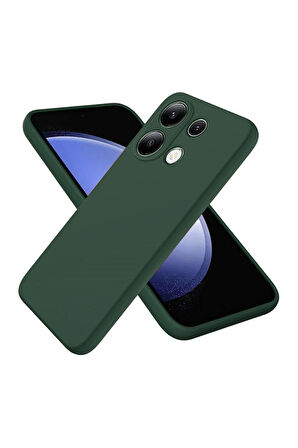 Redmi Note 13 Pro 4G Uyumlu Silikon Kılıf - Kamera Korumalı Esnek Pastel Renk Kapak - Yeşil